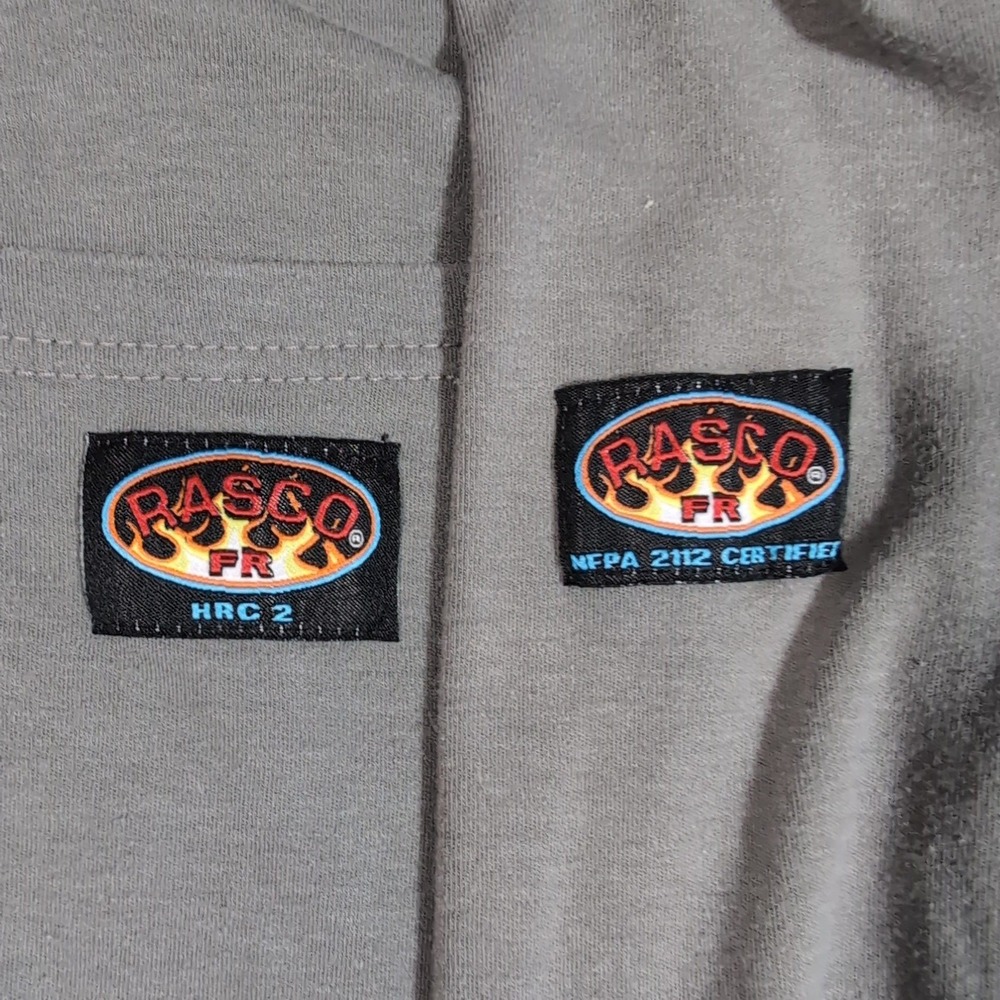 3 Rasco FR Henley T-Shirt Mens Lot 3XL Long Sleeve Flame Resistant HRC 2 GTF454 - Picture 4 of 16